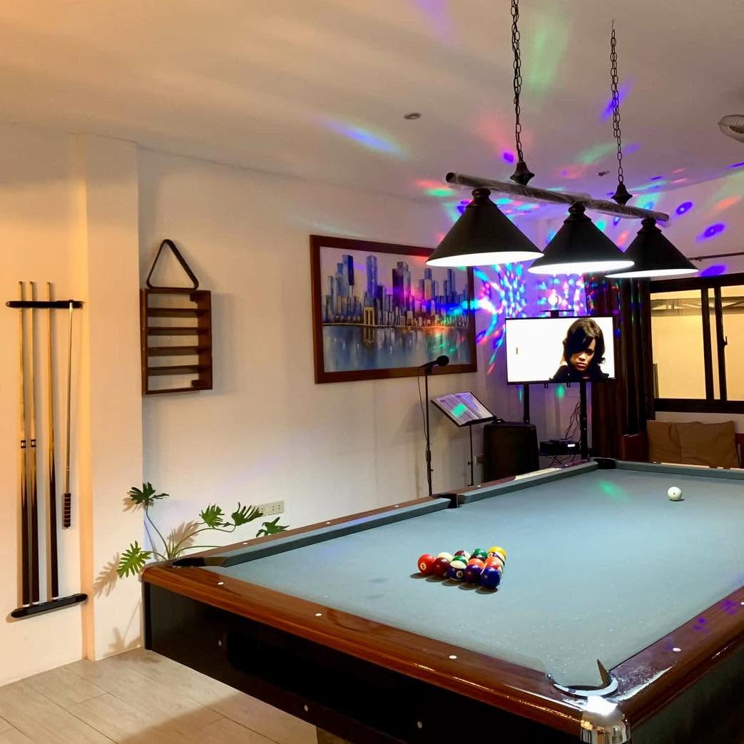 Billiards table in the resort entertainment room